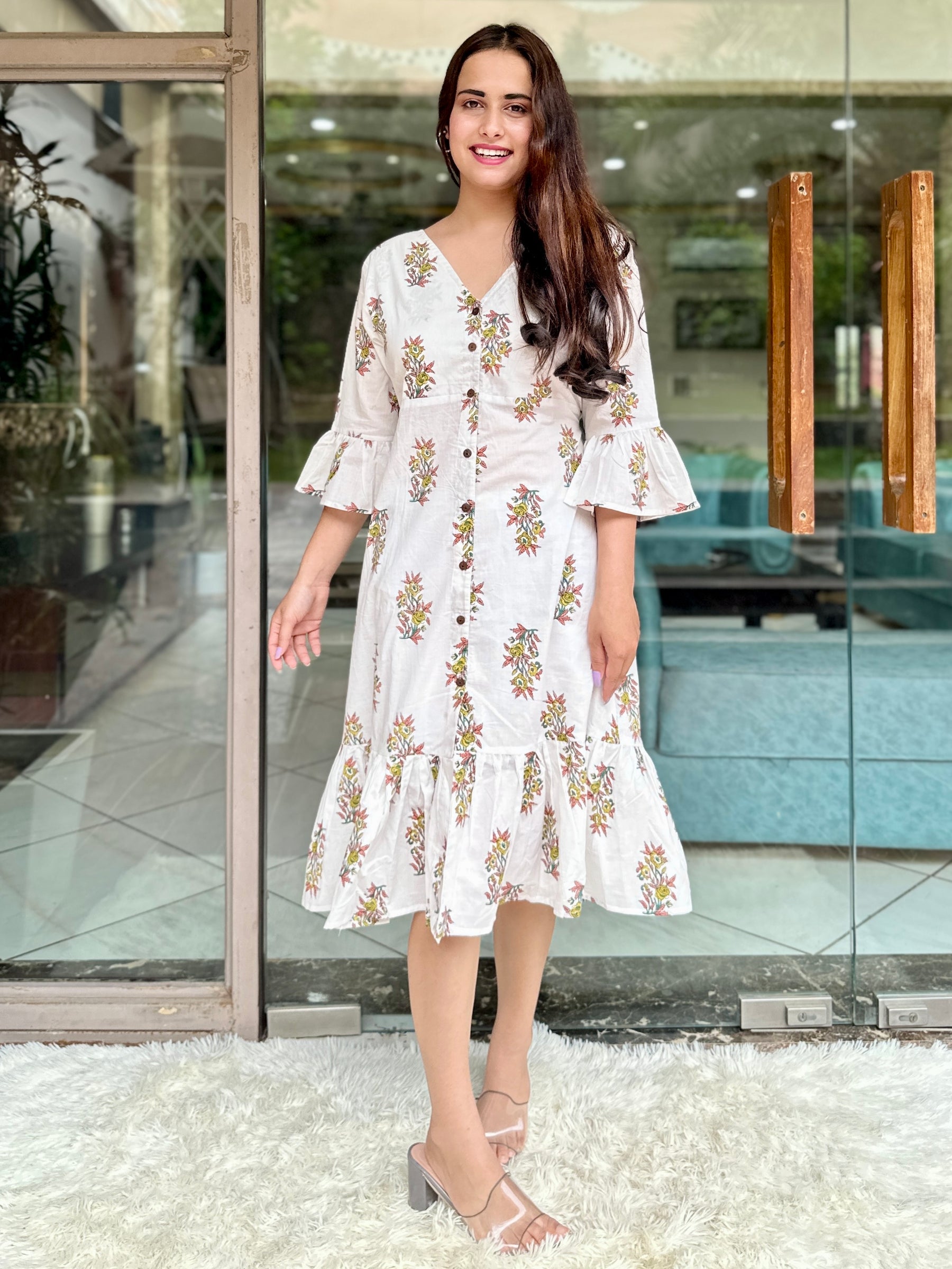Breezy White Cotton Dress