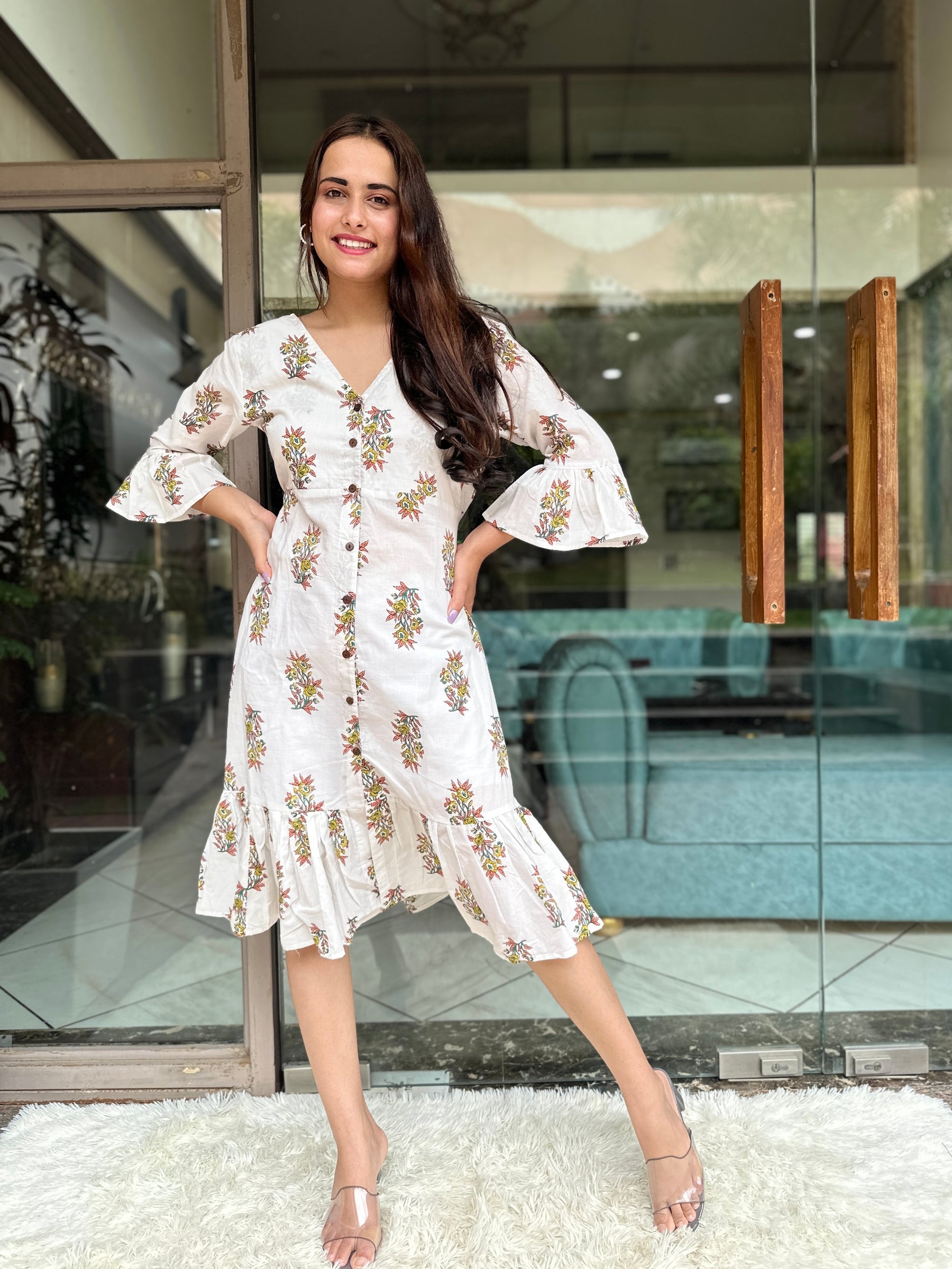 Breezy White Cotton Dress