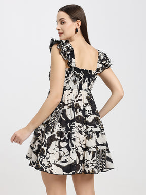 Cotton Floral Mini Dress