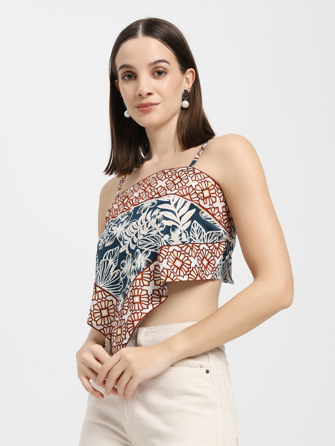 Boho Bandana Floral Scarf Top