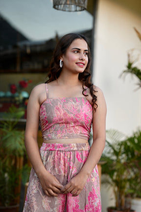 Pinkish Foil Printed 3 Piece Set