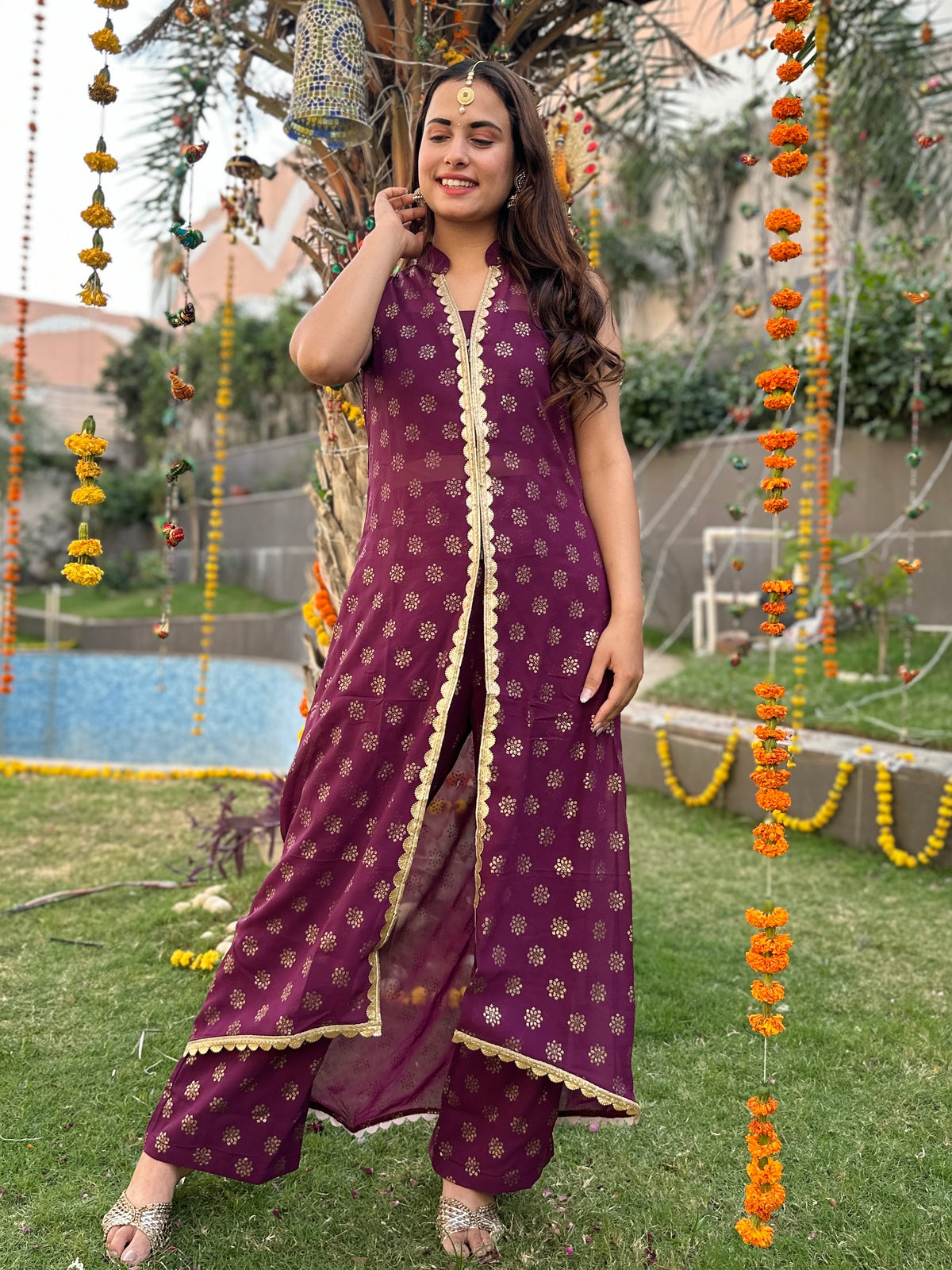 Purple 3 Piece Coord Set