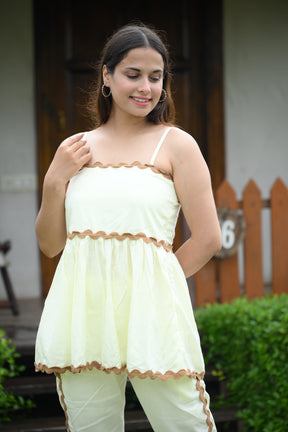 White Ric Rac Coord Set