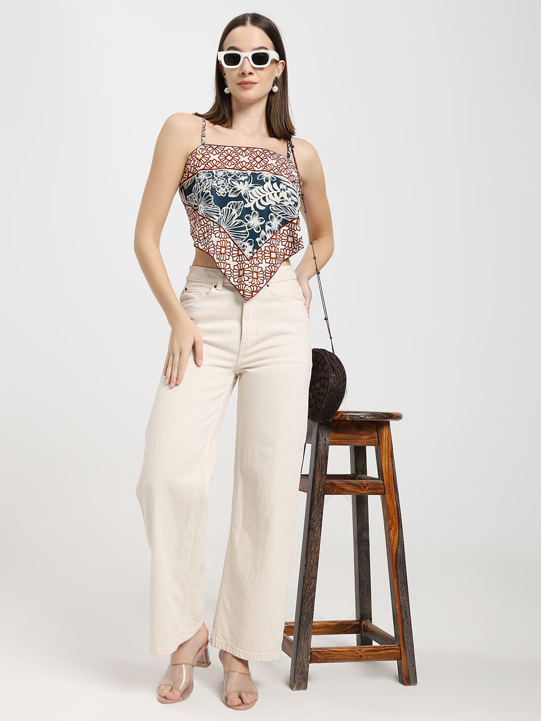 Boho Bandana Floral Scarf Top