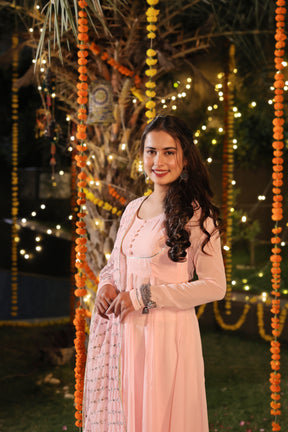 Baby Pink Georgette Suit Set