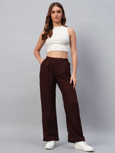 Cotton Pleated Wine Pants