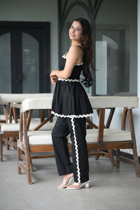 Black Ric Rac Coord Set