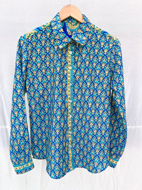 Blue Printed Shirt