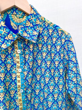 Blue Printed Shirt