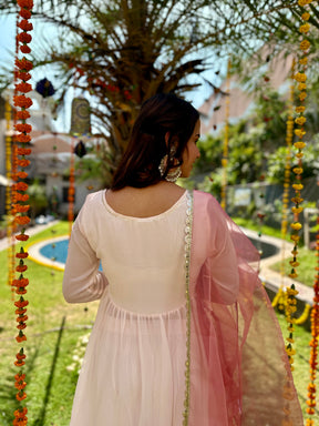 Apricot Georgette Suit Set