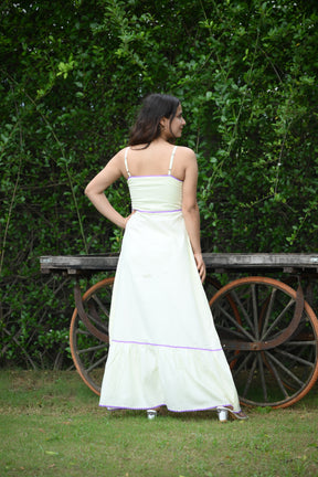 White Ric Rac Maxi Dress
