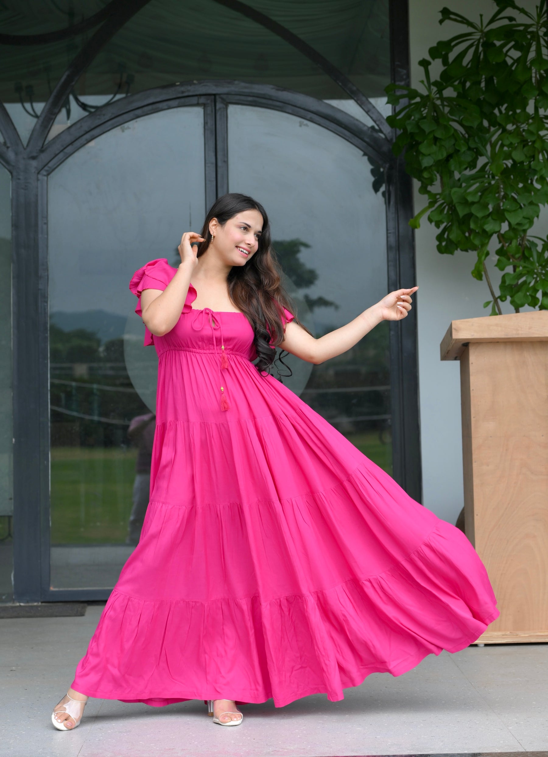 Pink Cotton Maxi Dress Pink Cotton Maxi Dress
