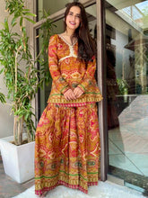 Golden Printed Sharara Set