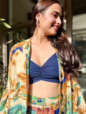 Beige Peacock Serenity Coord Set