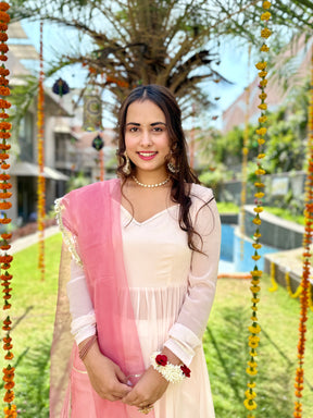 Apricot Georgette Suit Set