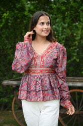 Ruffle Top - Mix Printed