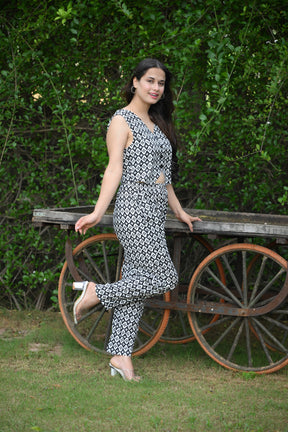 Waist Coat and Trousers Coord Sets - Printed