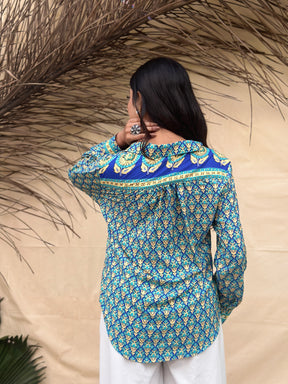 Blue Printed Shirt
