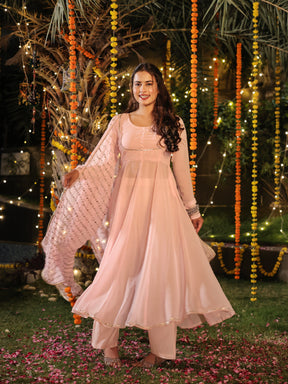 Baby Pink Georgette Suit Set