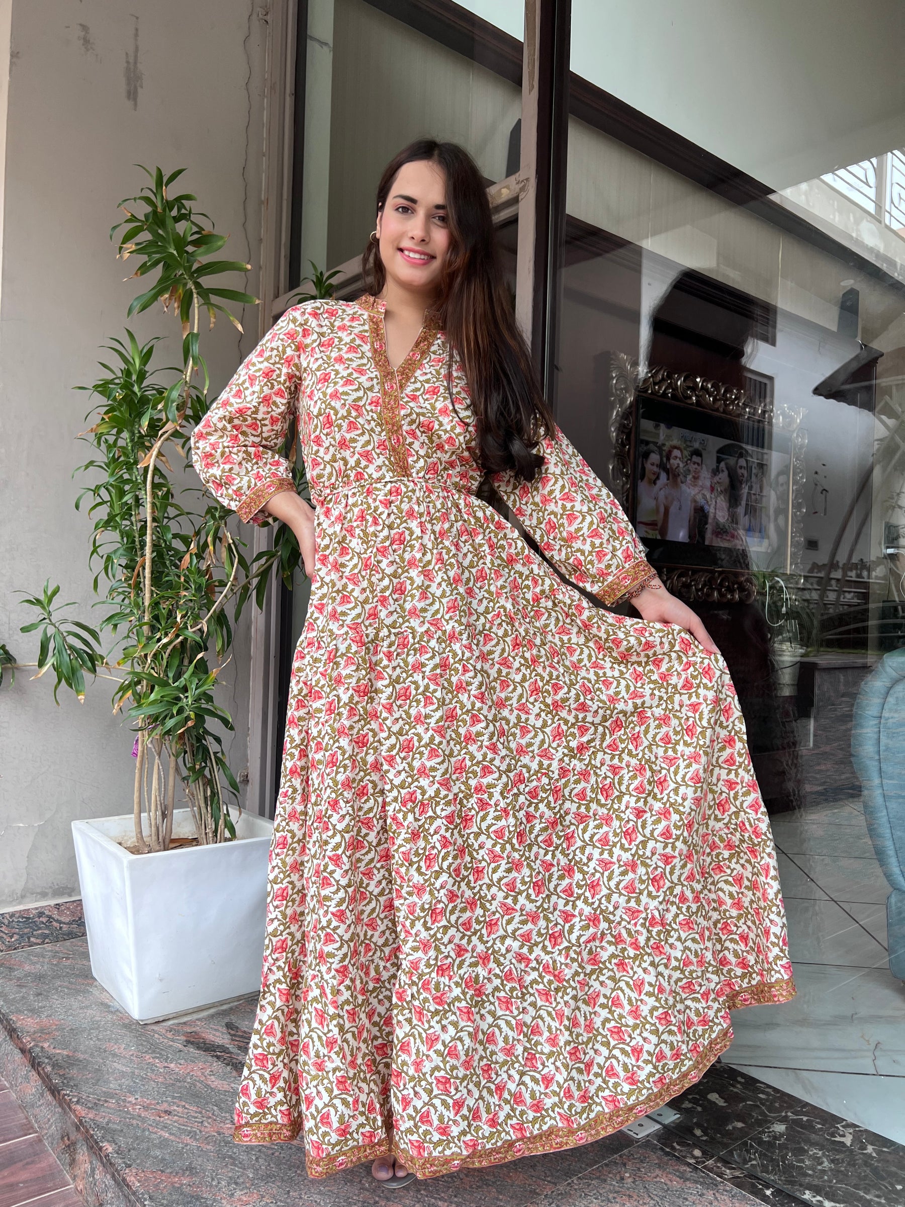 Cotton online maxi dress